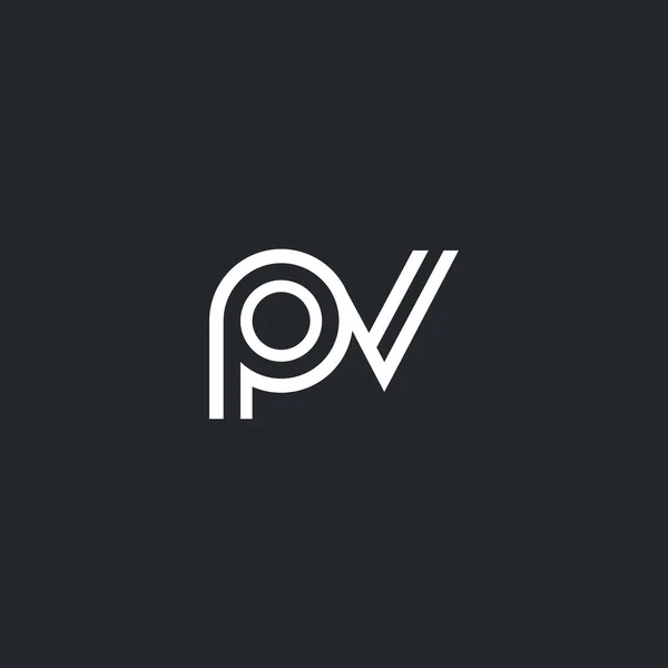 Логотип літери P & V — стоковий вектор