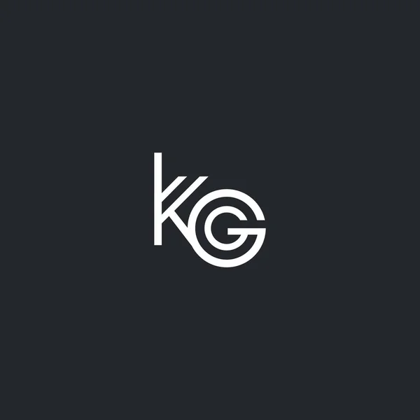 K & Logo písmeno G — Stockový vektor