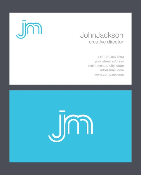 J & M brieven Logo — Stockvector