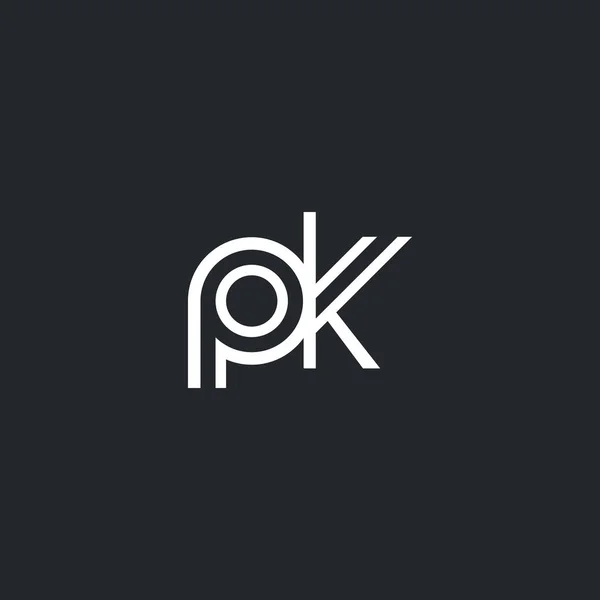 P & K 字母徽标 — 图库矢量图片