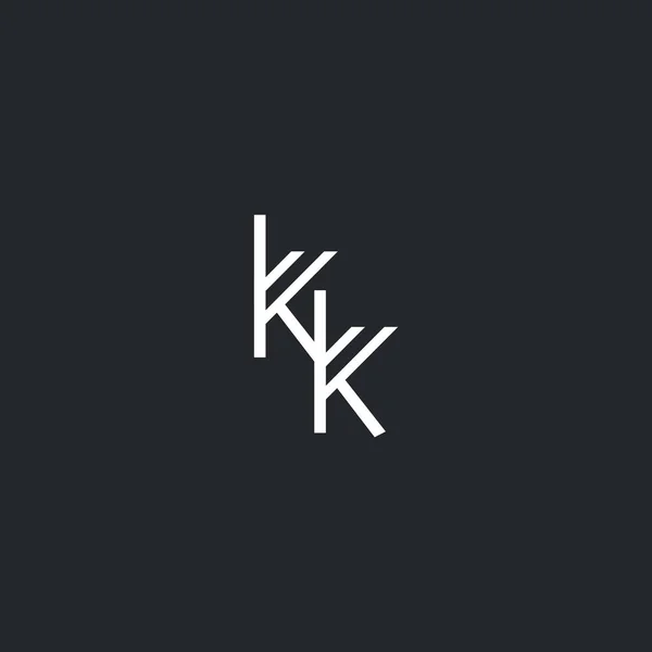 Logo lettera K & K — Vettoriale Stock