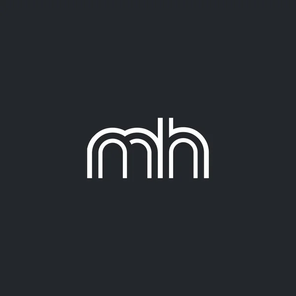 M ve H harfi Logo — Stok Vektör