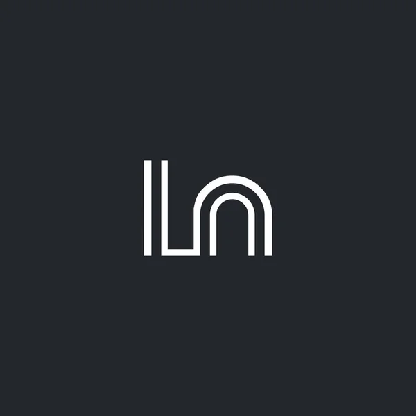 Ícone do logotipo da letra L & N — Vetor de Stock