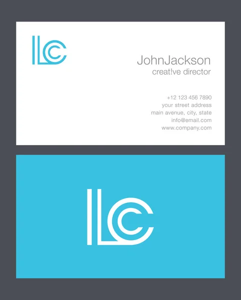 L & C logotipo da carta —  Vetores de Stock