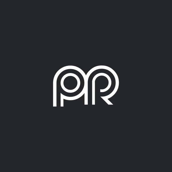 P 与 R 字母徽标 — 图库矢量图片