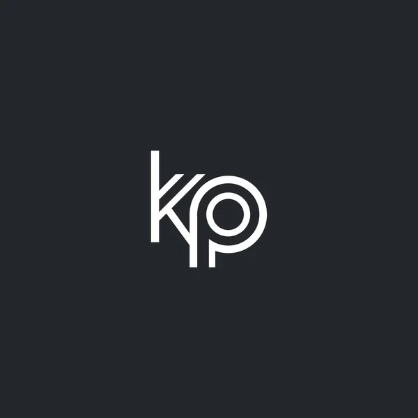 K & P logotipo da carta —  Vetores de Stock