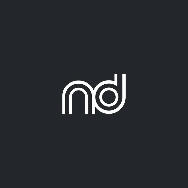 N & D letterpictogram Logo — Stockvector