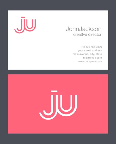 J & U Letters Logo — Stockvector