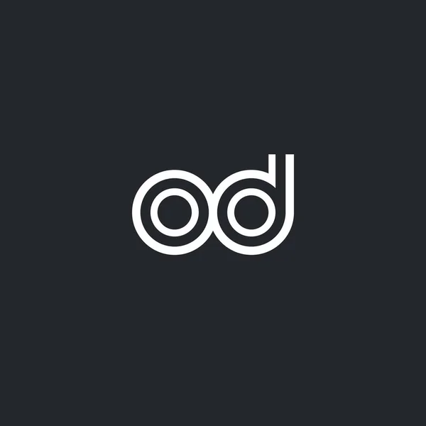 O & D brev logotyp — Stock vektor