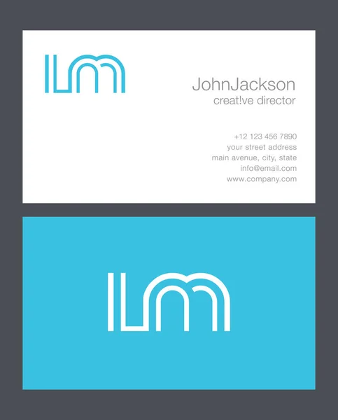 L & m Buchstabe Logo — Stockvektor