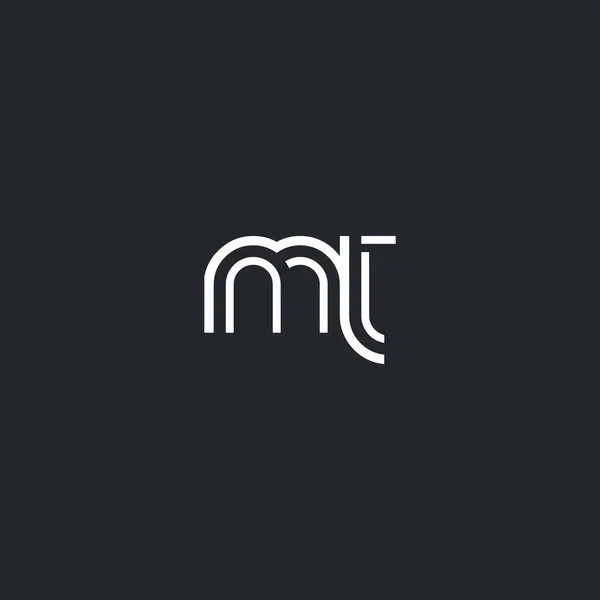 M & t Buchstabe Logo — Stockvektor