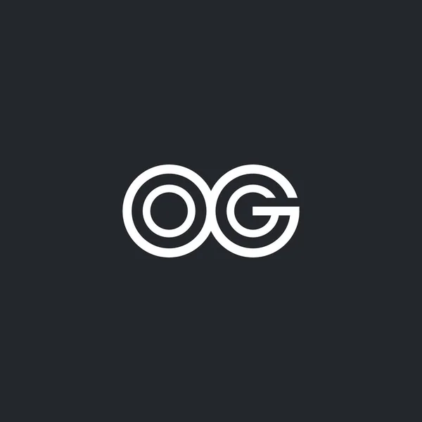 O & g Buchstabenlogo — Stockvektor
