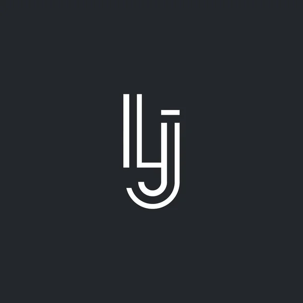 L & J brevikonen logotyp — Stock vektor