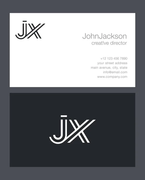 J & x Buchstaben Logo — Stockvektor