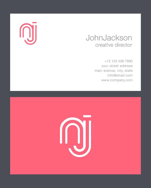 Logo lettre N & J — Image vectorielle