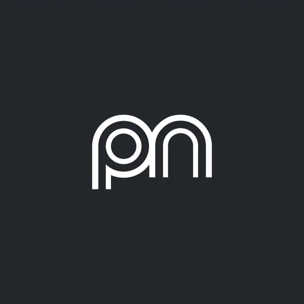 P & n Buchstabe Logo — Stockvektor