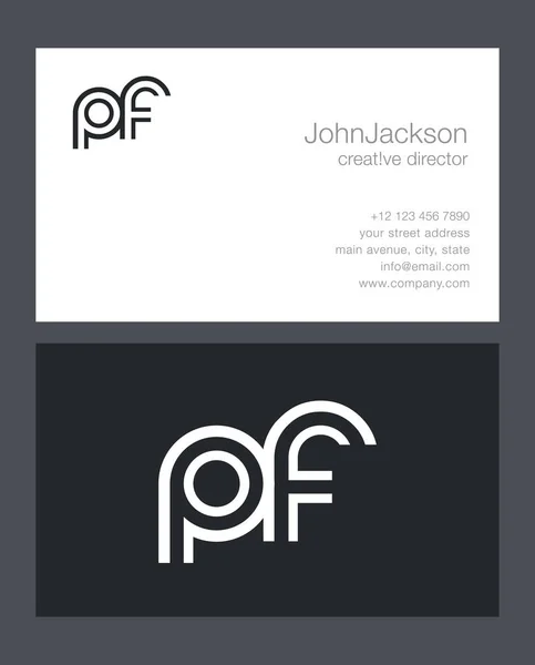 Logo de la lettre P & F — Image vectorielle