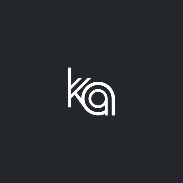 K & A Letter Logo — Stock Vector