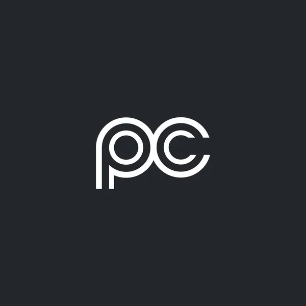 P ve C harfi Logo — Stok Vektör