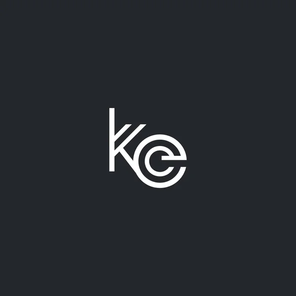 K & E Letter Logo — Stock Vector
