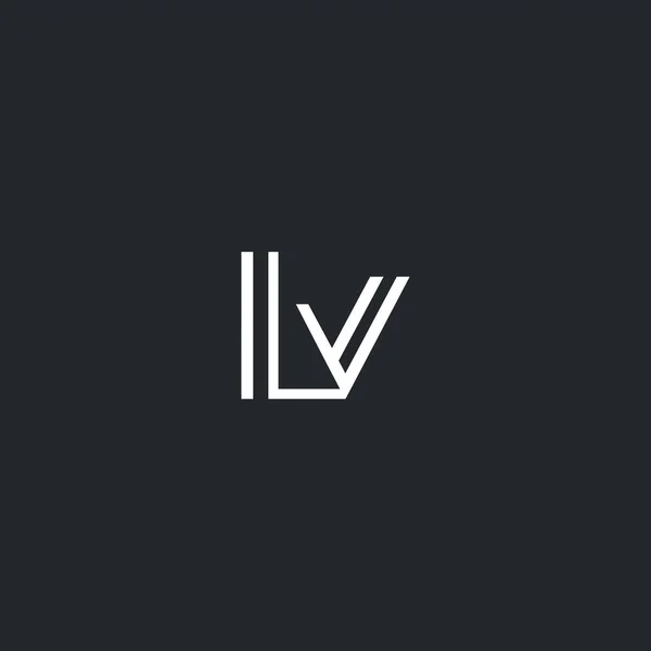L & V Letter Logo Icon — Stock Vector