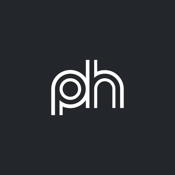 P & H logotipo da carta —  Vetores de Stock