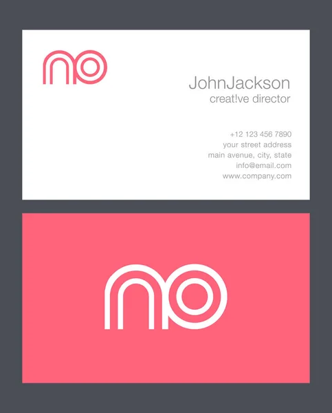 N & O brief Logo — Stockvector