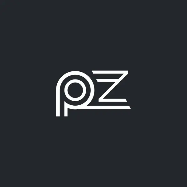 P & Z brev Logo — Stock vektor