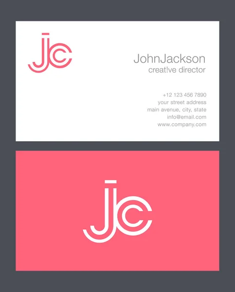 J & Logo písmena C — Stockový vektor