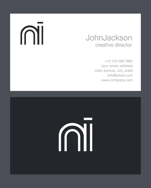 N & ik brief Logo — Stockvector