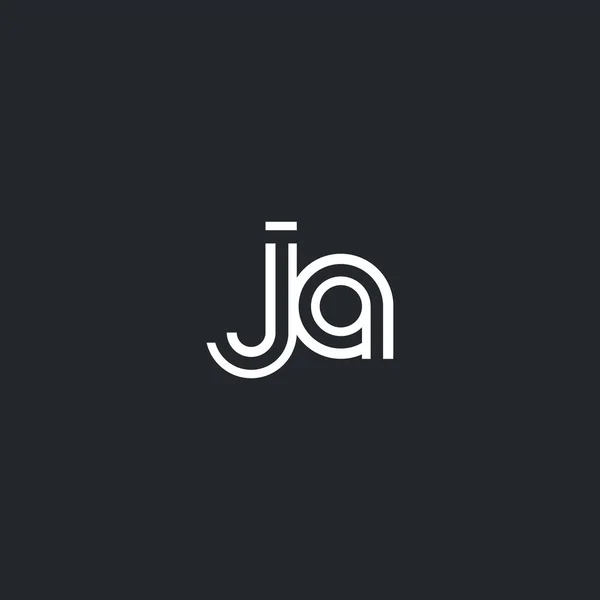 J & A Letters Logo — Stock Vector
