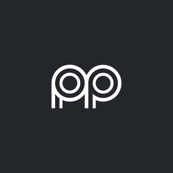 P & P 文字ロゴ — ストックベクタ