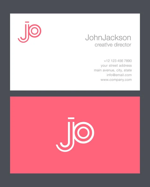 J & O listów Logo — Wektor stockowy