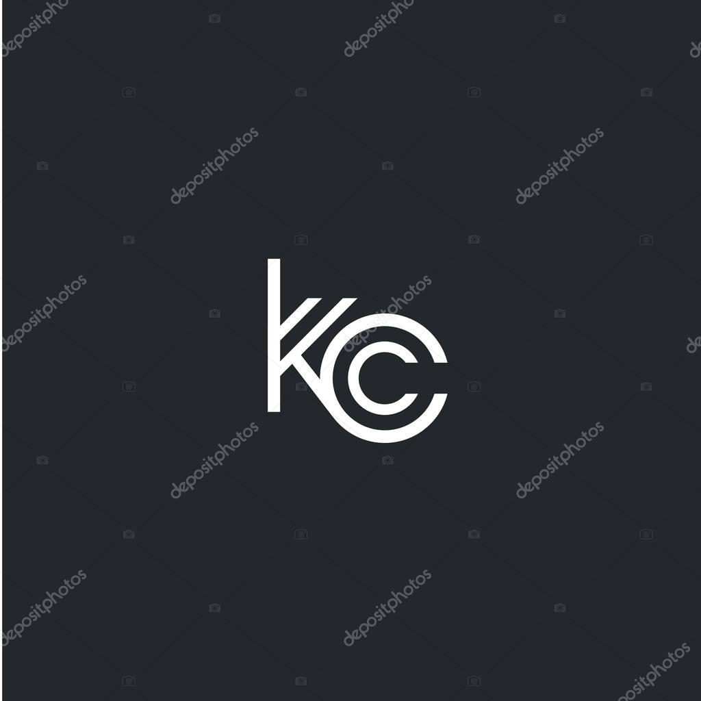 K & C Letter Logo, with Business Card Template Vector illustration