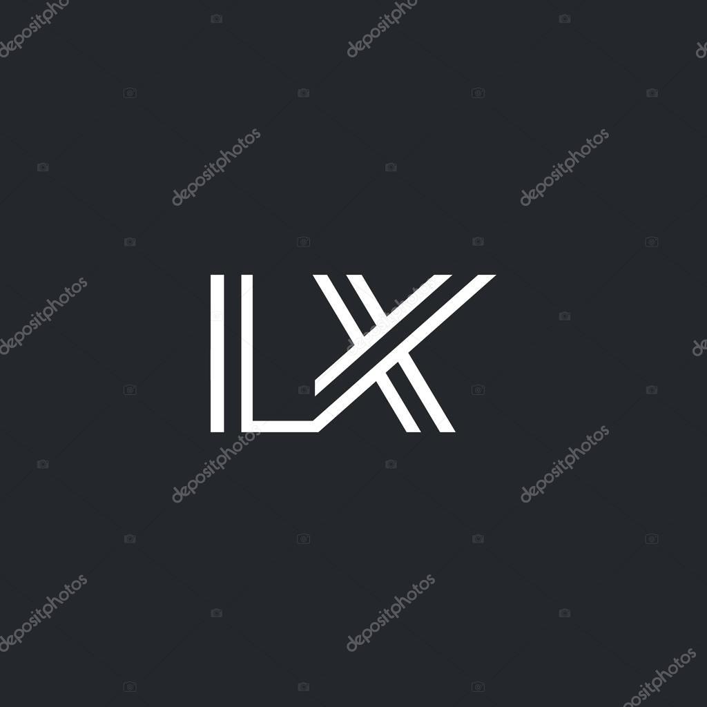 L & X Letter Logo, Icon, Vector element.