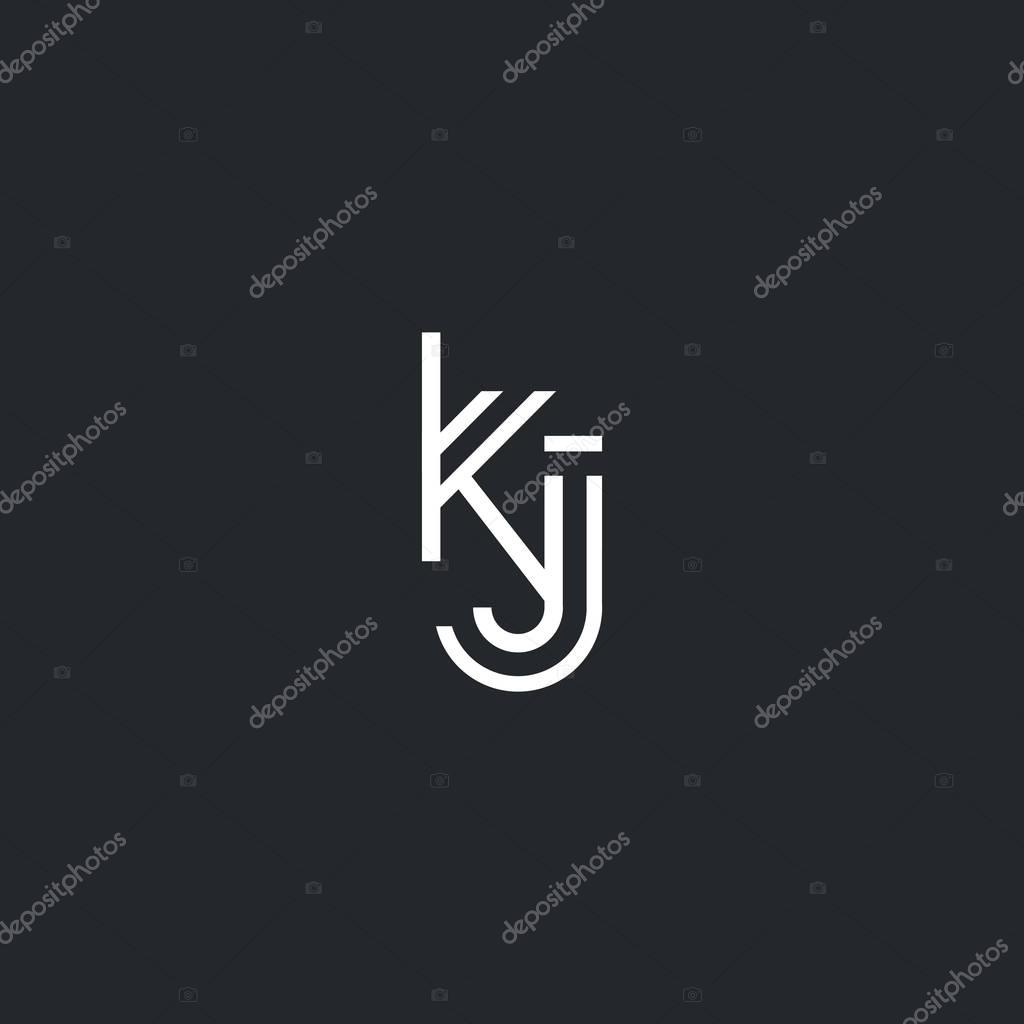 K J Letter Logo Vector Image By C Brainbistro Vector Stock