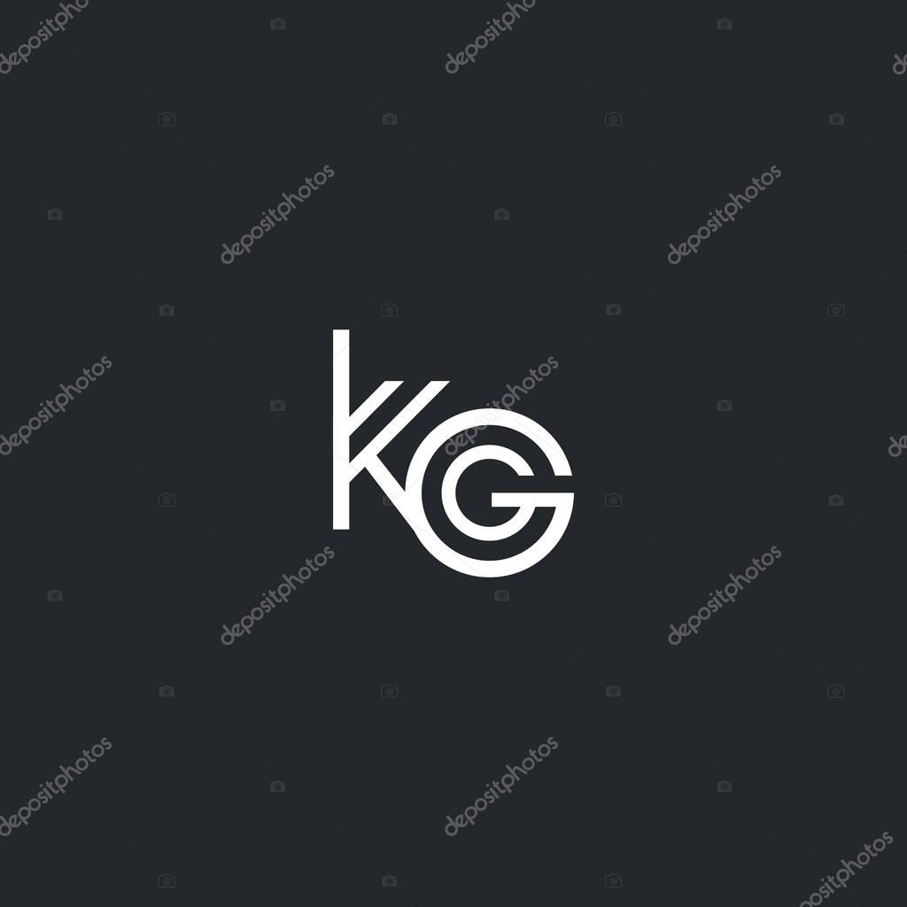 K & G Letter Logo, with Business Card Template Vector illustration