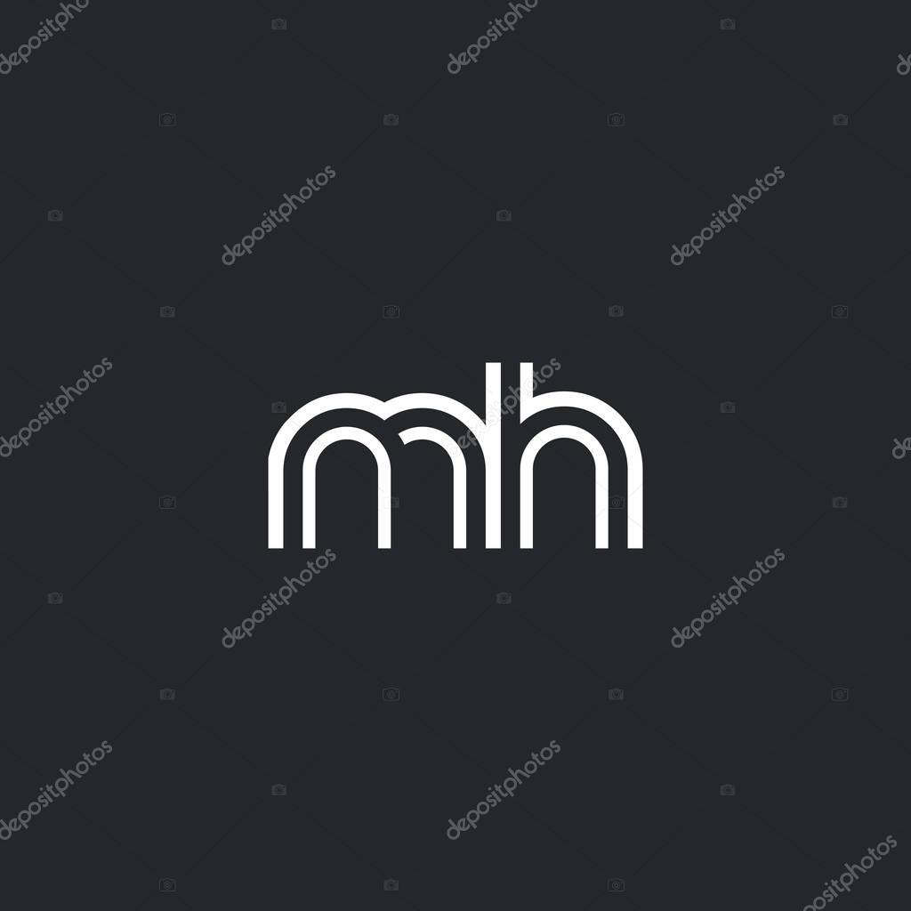 M & H Letter Logo Template Icon, Vector illustration