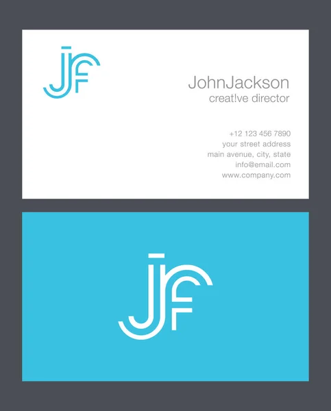 J & F Letters Logo — Stock Vector