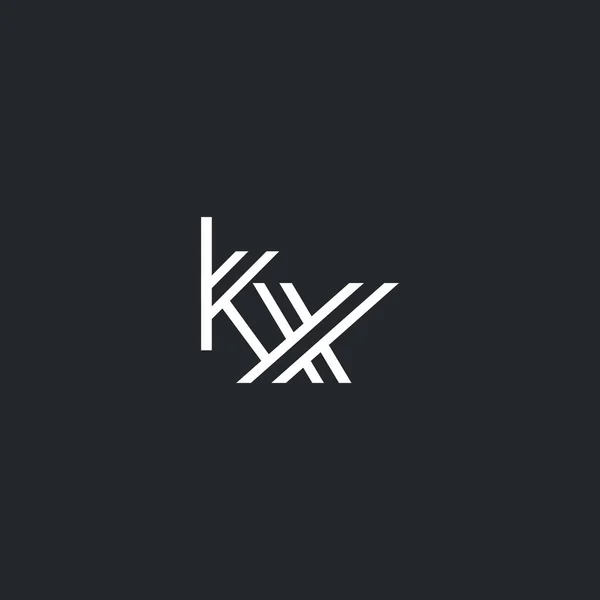 K & λογότυπο γράμμα X — Διανυσματικό Αρχείο