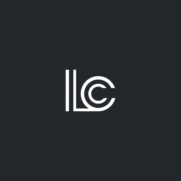 L & C Carta icono del logotipo — Archivo Imágenes Vectoriales