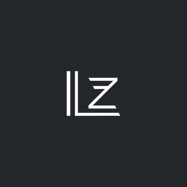 L & Z Letra icono del logotipo — Vector de stock