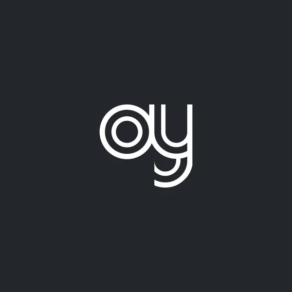 O ・ Y 文字ロゴ — ストックベクタ