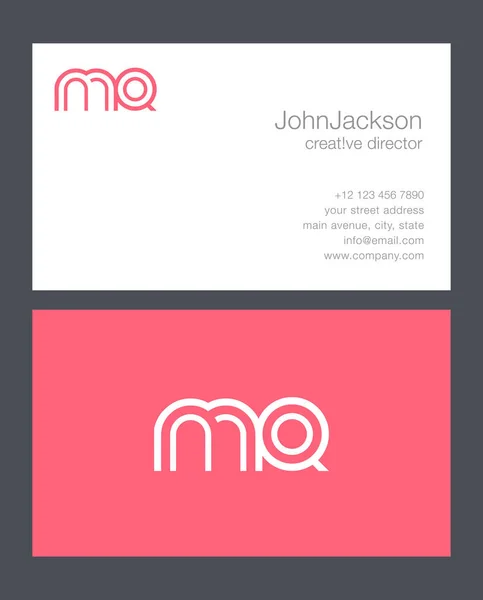 Logo lettre M & Q — Image vectorielle