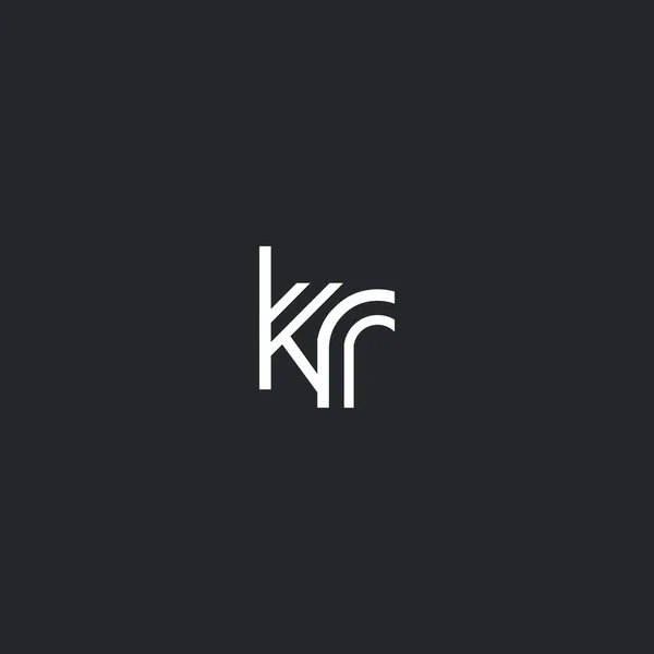 K & R betű logó — Stock Vector