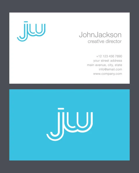 Logo des lettres J & W — Image vectorielle