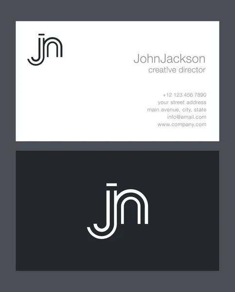 J & n Buchstaben Logo — Stockvektor