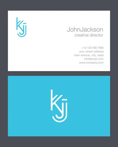 K & J logotipo da carta — Vetor de Stock