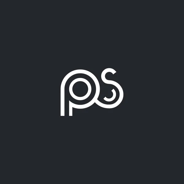 P & S logotipo da carta — Vetor de Stock