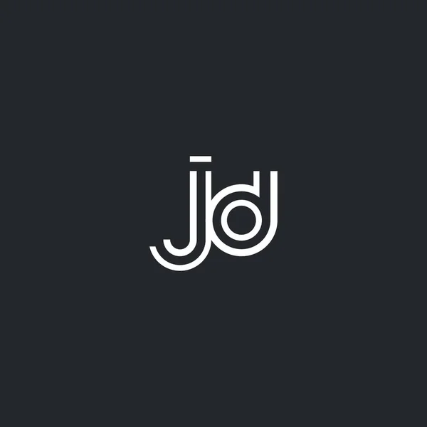 J & D bokstäver logotyp — Stock vektor